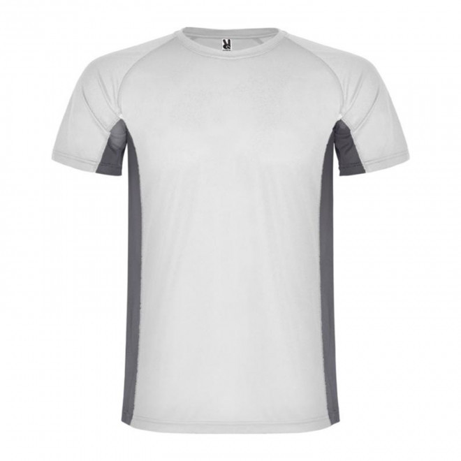 TEE-SHIRT DE SPORT PERSONNALISABLE 'SHANGHAI' - blanc/gris