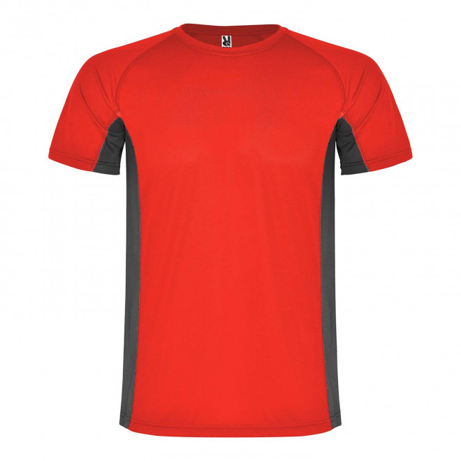 TEE-SHIRT DE SPORT ENFANT PERSONNALISABLE 'SHANGHAI' - rouge/gris