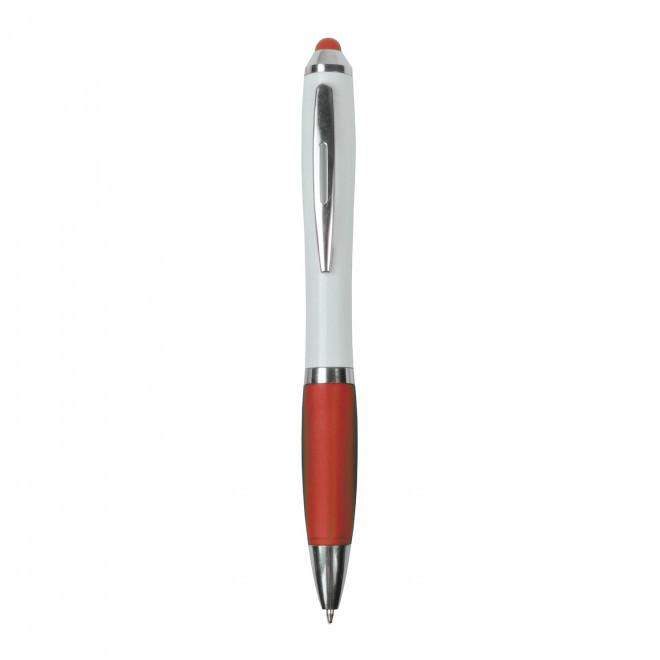 STYLO POUR ECRAN TACTILE PERSONNALISABLE 'NASH BLANCO' - rouge