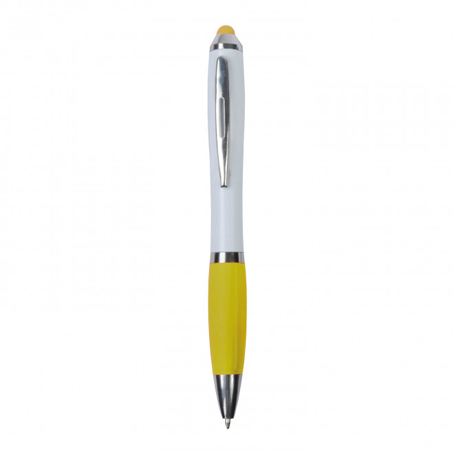 STYLO POUR ECRAN TACTILE PERSONNALISABLE 'NASH BLANCO' - jaune