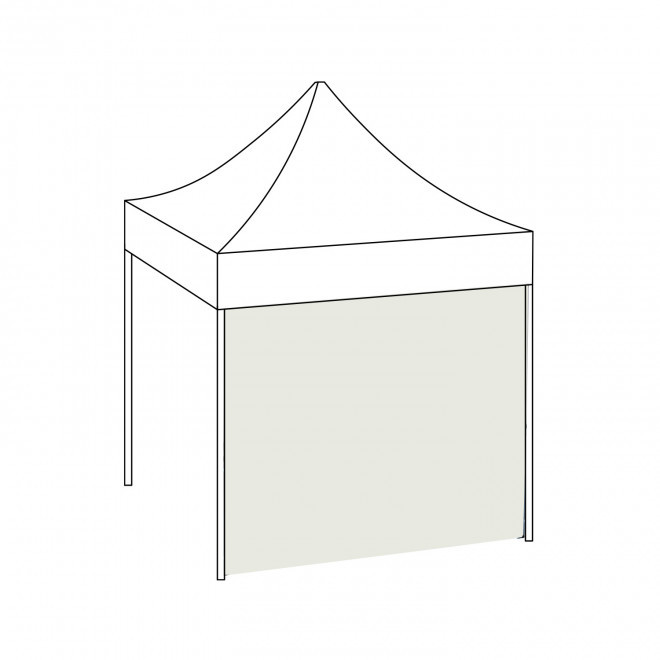 DEMI MUR BLANC TENTE 3x3 PERSONNALISABLE 'TELTA' - blanc