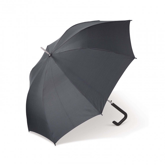 PARAPLUIE POIGNEE CARREE PERSONNALISABLE 'CANCAN' - noir/gris