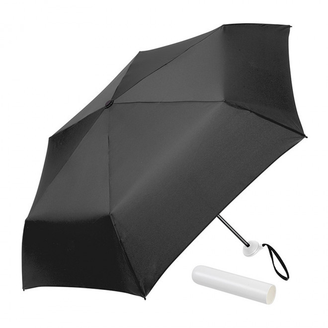 PARAPLUIE TEMPETE PLIABLE MANUEL PERSONNALISABLE FARE® 'PARISA' - blanc/noir