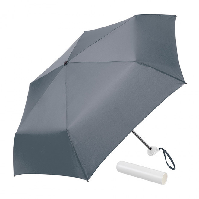 PARAPLUIE TEMPETE PLIABLE MANUEL PERSONNALISABLE FARE® 'PARISA' - blanc/gris