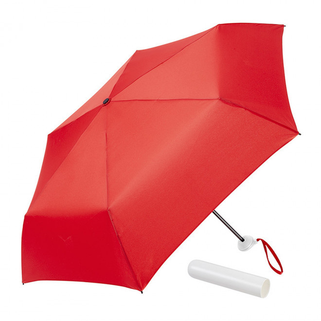 PARAPLUIE TEMPETE PLIABLE MANUEL PERSONNALISABLE FARE® 'PARISA' - blanc/rouge