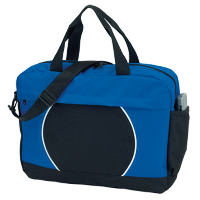 SACOCHE BICOLORE PUBLICITAIRE 'BURLINGTON' - bleu royal