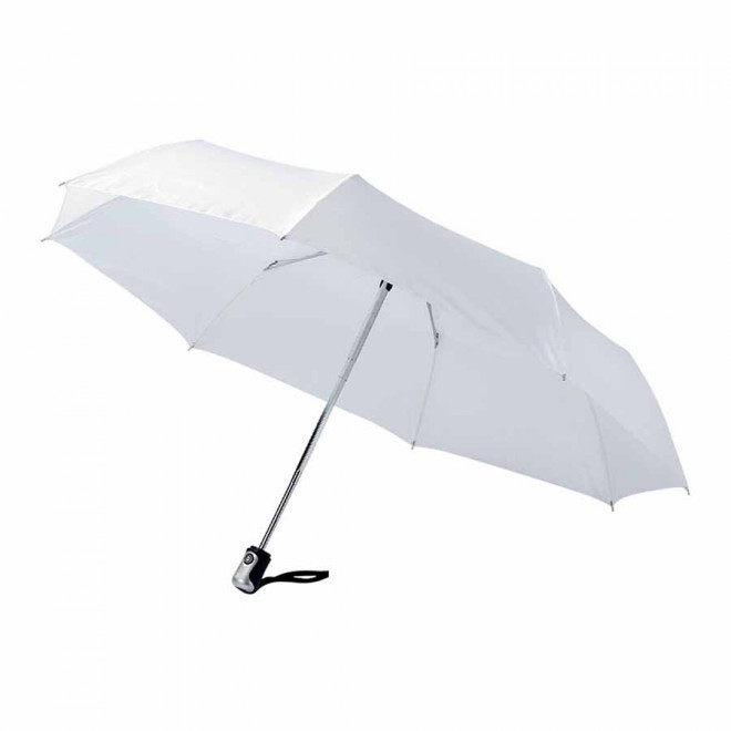 PARAPLUIE PERSONNALISÉ PLIABLE AUTO 'BALMORE' - EXPÉDITION RAPIDE 4 JOURS - blanc