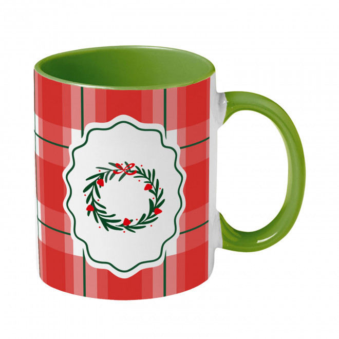 MUG CERAMIQUE 350ML PERSONNALISABLE 'SYLVIA NOEL' - vert
