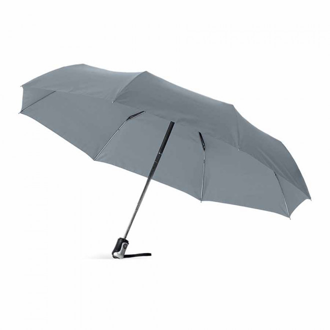 PARAPLUIE PERSONNALISÉ PLIABLE AUTO 'BALMORE' - EXPÉDITION RAPIDE 4 JOURS - gris