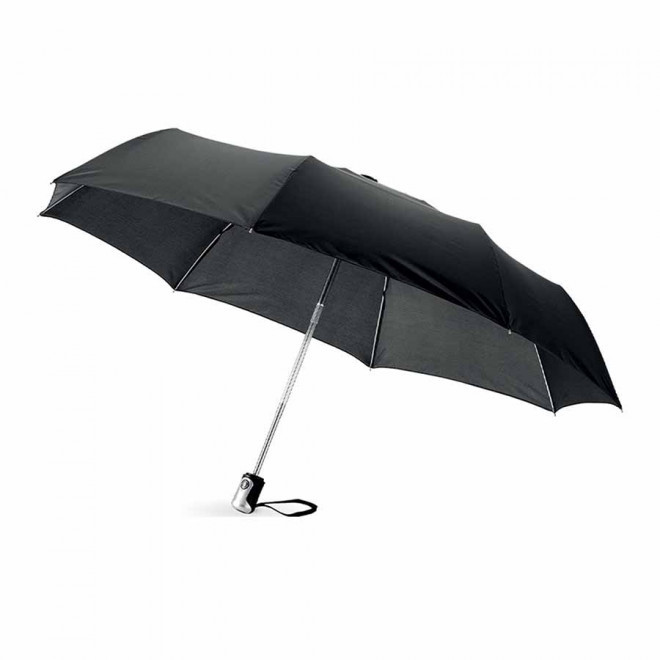 PARAPLUIE PERSONNALISÉ PLIABLE AUTO 'BALMORE' - EXPÉDITION RAPIDE 4 JOURS - noir