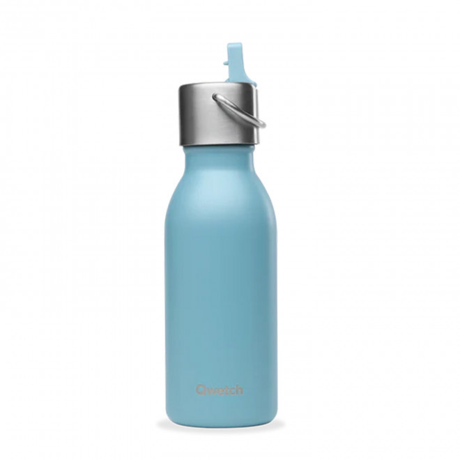 BOUTEILLE ISOTHERME PERSONNALISEE 'ACTIVE KIDS' 350ML - bleu acier