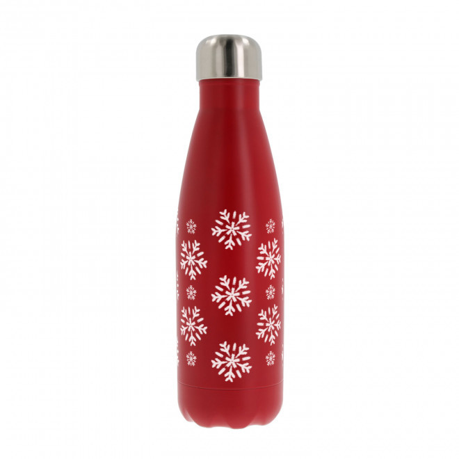 BOUTEILLE ISOTHERME 500 ML PERSONNALISABLE 'ASTRIO NOEL' - rouge mat