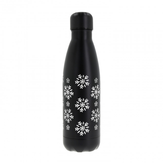 BOUTEILLE ISOTHERME 500 ML PERSONNALISABLE 'ASTRIO NOEL' - noir métallisé