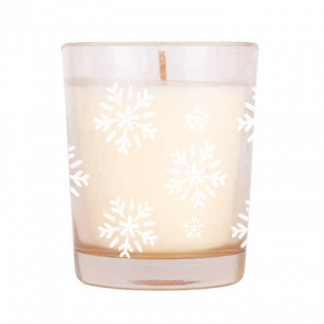 BOUGIE PARFUMEE EN VERRE PERSONNALISABLE 'COSYO NOEL' - jasmin