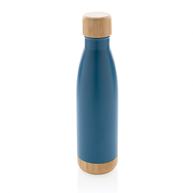 BOUTEILLE ISOTHERME PERSONNALISÉE 520 ML BAMBOU 'NOIBAM' - bleu