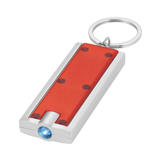 PORTE-CLÉS PUBLICITAIRE LUMINEUX 'FLAT' - rouge