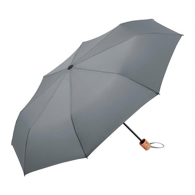 PARAPLUIE PUBLICITAIRE DE POCHE AVEC SAC FARE® 'LIVERPA' - gris