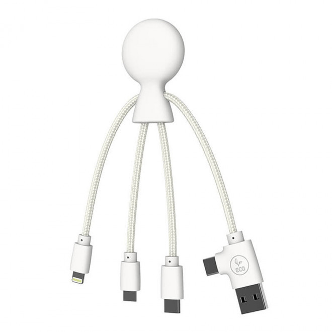 CABLE PERSONNALISABLE XOOPAR 'MR BIO SMART NFC' - blanc
