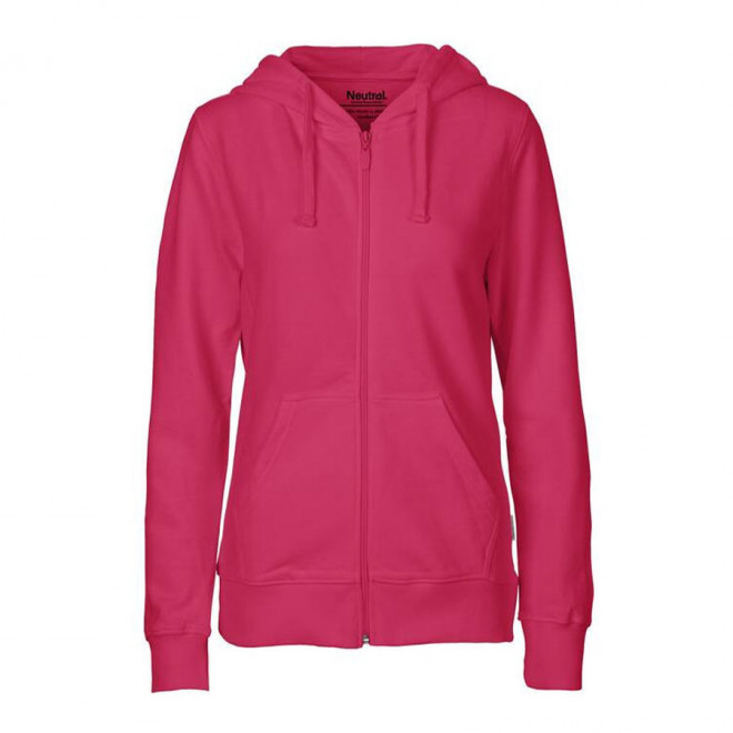 SWEAT-SHIRT PERSONNALISÉ ZIP FEMME BIO NEUTRAL® 'YORIS FEMME' - pink