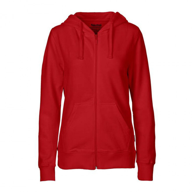 SWEAT-SHIRT PERSONNALISÉ ZIP FEMME BIO NEUTRAL® 'YORIS FEMME' - red