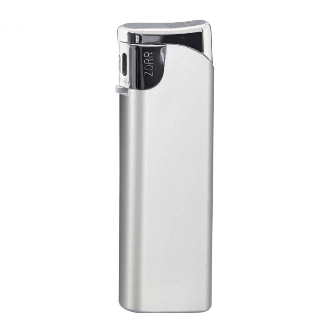 BRIQUET RECHARGEABLE PUBLICITAIRE PIEZO 'POSEIDON' - argenté