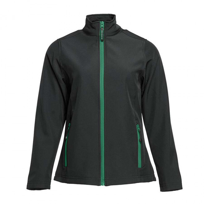 VESTE SOFTSHELL PERSONNALISEE FEMME PEN DUICK® 'MAGELLAN' - black/kelly green