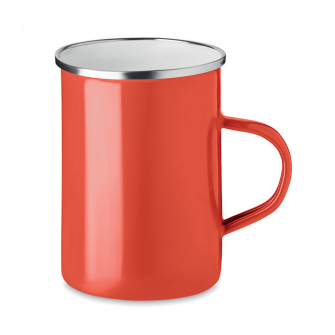 MUG PERSONNALISABLE EN MÉTAL 'RANIO' - rouge