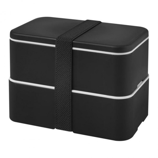 LUNCH BOX PERSONNALISABLE 'STOBO DOUBLE' - noir