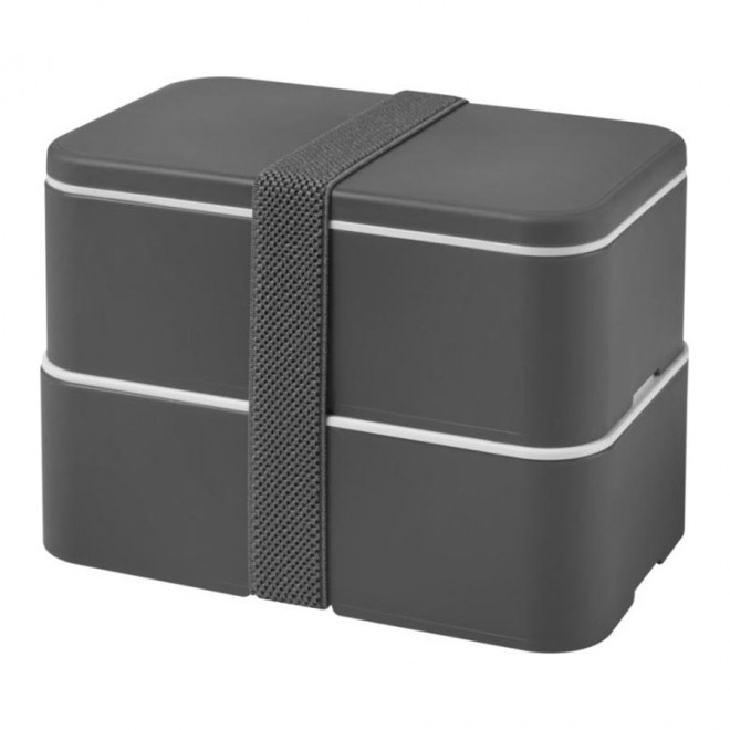 LUNCH BOX PERSONNALISABLE 'STOBO DOUBLE' - gris