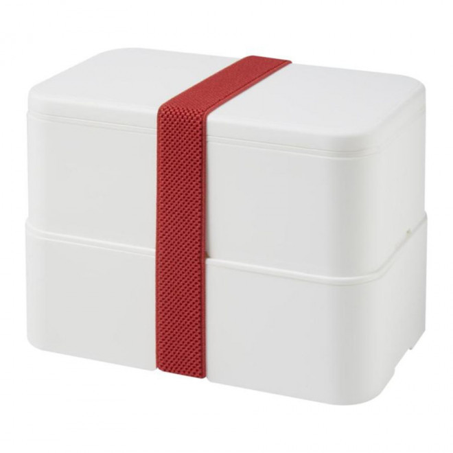 LUNCH BOX PERSONNALISABLE 'STOBO DOUBLE' - blanc/rouge