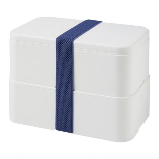 LUNCH BOX PERSONNALISABLE 'STOBO DOUBLE' - blanc/bleu