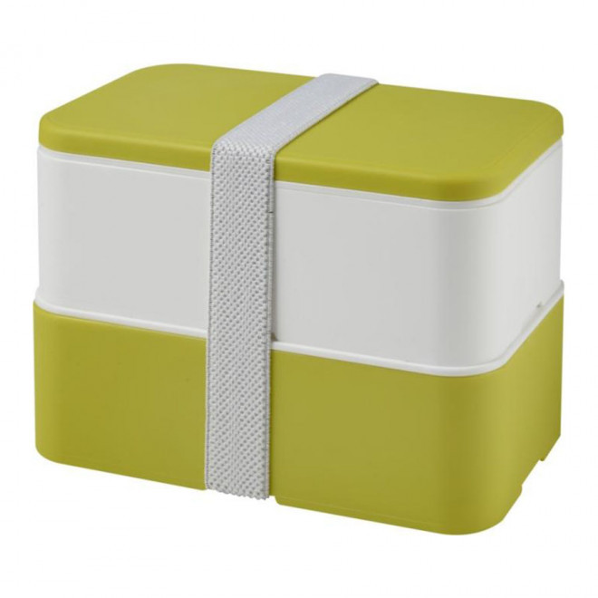 LUNCH BOX PERSONNALISABLE 'STOBO DOUBLE' - vert/blanc