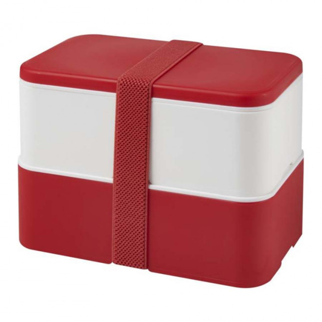LUNCH BOX PERSONNALISABLE 'STOBO DOUBLE' - rouge/blanc
