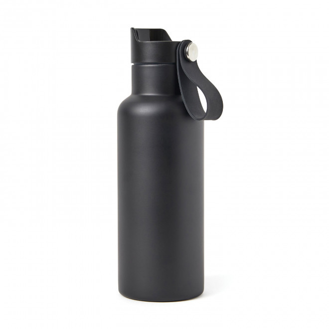 BOUTEILLE ISOTHERME PERSONNALISABLE SPORT 500ML 'TIALI' - noir
