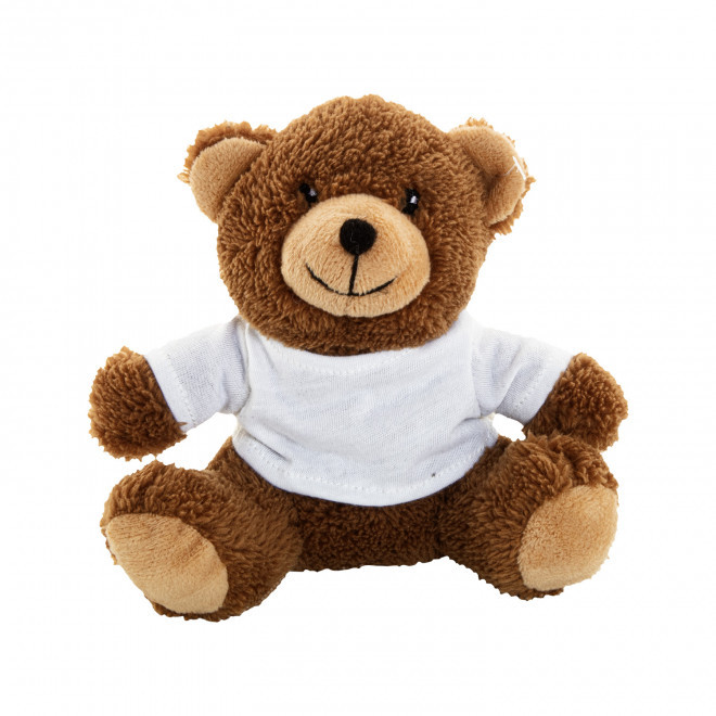 PELUCHE OURSON RPET PERSONNALISABLE 'DOUDI' - brun