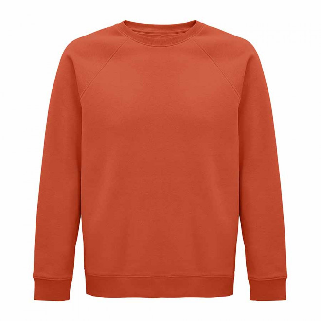 SWEAT-SHIRT PERSONNALISÉ BIO MIXTE COL ROND 'SPACE' - orange brule