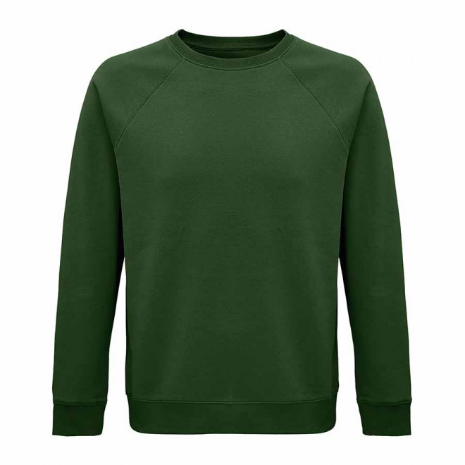SWEAT-SHIRT PERSONNALISÉ BIO MIXTE COL ROND 'SPACE' - vert bouteille