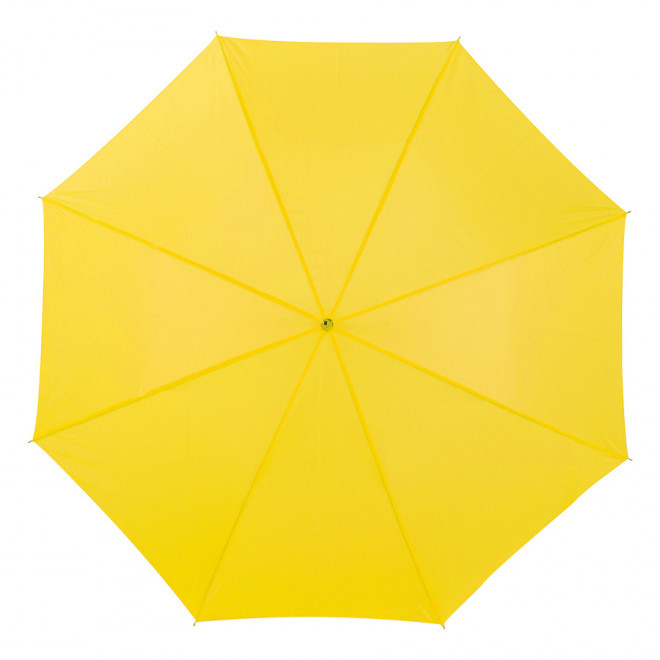 PARAPLUIE PUBLICITAIRE MANCHE DROIT OUVERTURE AUTO 'ABERDEEN BOIS' - jaune