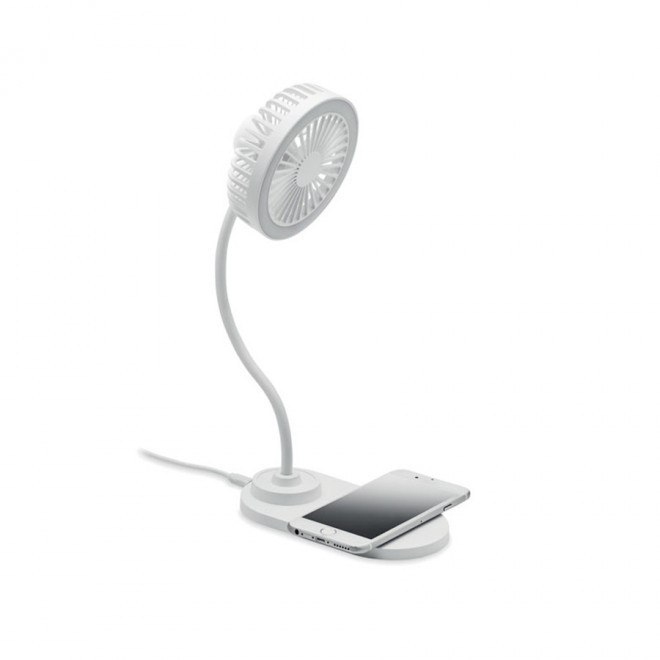 VENTILATEUR ET CHARGEUR A INDUCTION PERSONNALISABLE 'TUULIN' - blanc