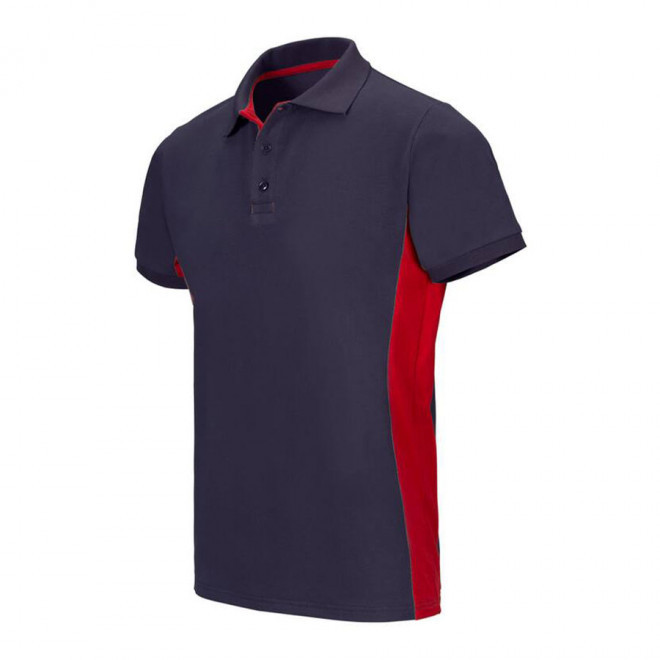 POLO PERSONNALISÉ BICOLORE MANCHES COURTES 'ALBANE MC' 180 GR/M² - navy/red