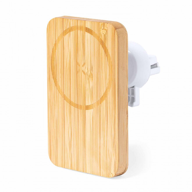 SUPPORT TELEPHONE PERSONNALISABLE BAMBOU 15W 'DIRPOH' - bois