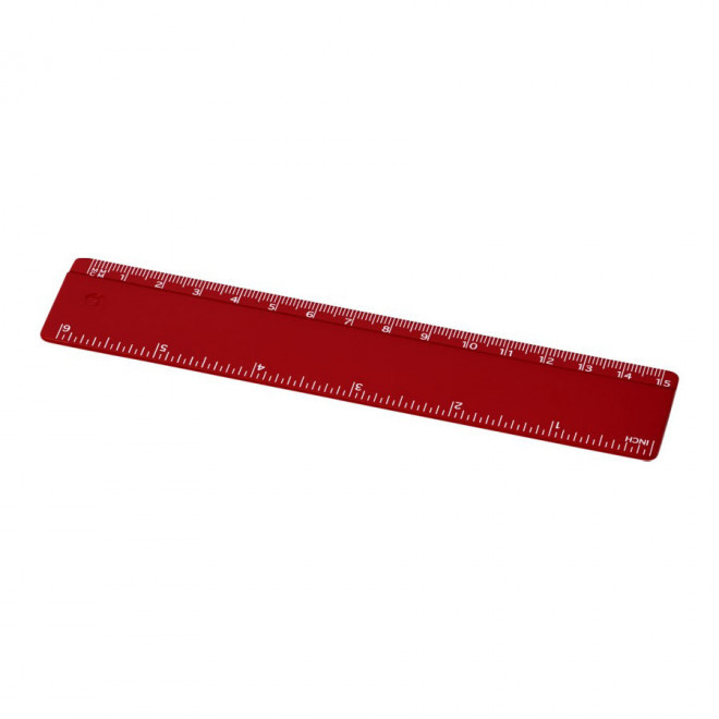 RÈGLE PERSONNALISÉE EN PLASTIQUE RIGIDE 15 CM 'RULER' - rouge