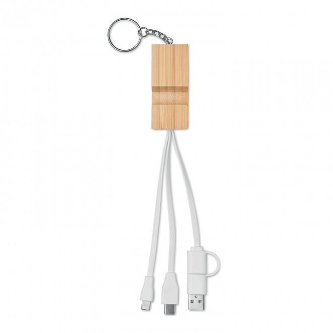 PORTE-CLES CABLES PERSONNALISABLE 'MIDIA' - bois
