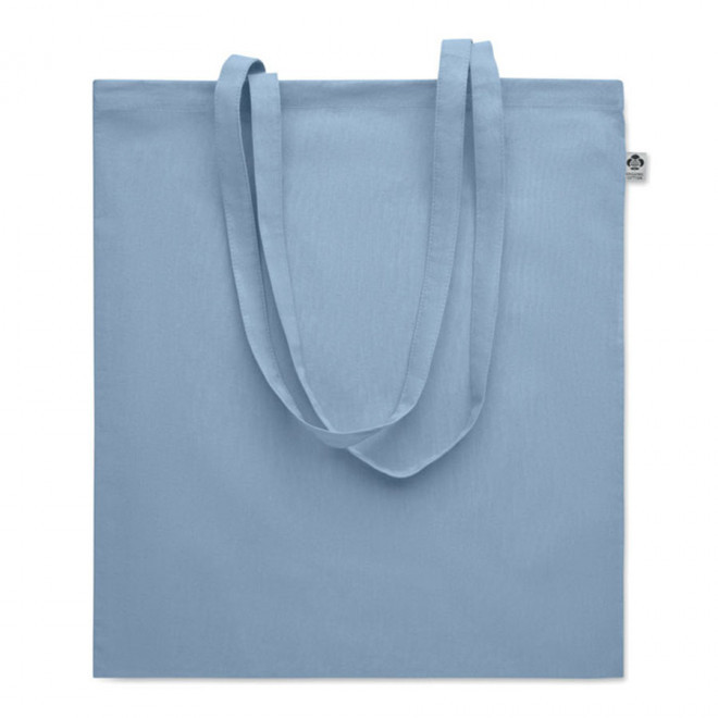 SAC SHOPPING PERSONNALISÉ EN COTON 180 GR 'SUNDO BIO' - bleu ciel