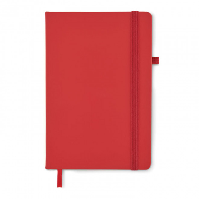 CARNET PUBLICITAIRE A5 EN PLASTIQUE RECYCLÉ 'LUGGATE PLUS' - rouge