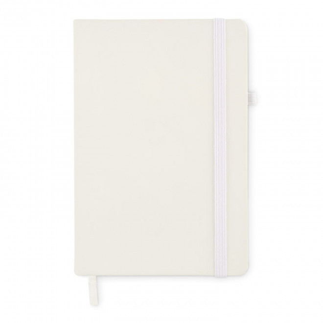 CARNET PUBLICITAIRE A5 EN PLASTIQUE RECYCLÉ 'LUGGATE PLUS' - blanc