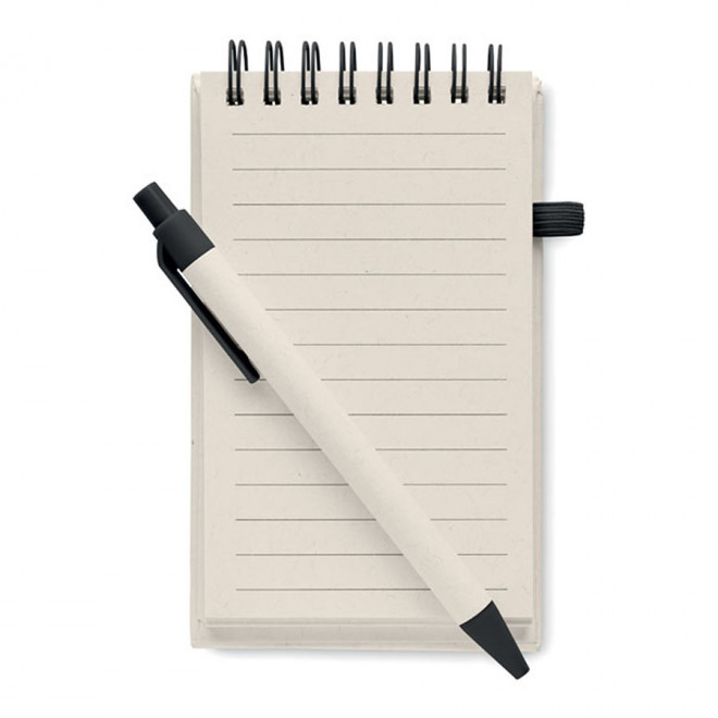 BLOC-NOTES A6 PERSONNALISABLE 'LEITE' - noir