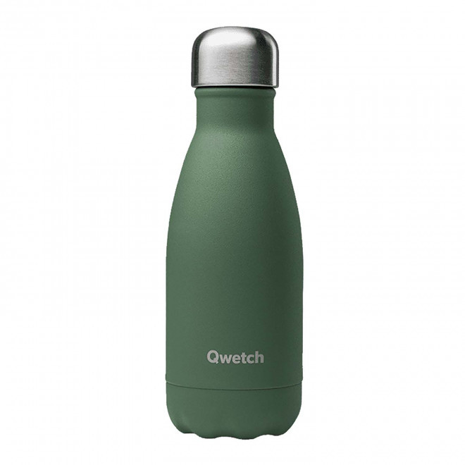 BOUTEILLE ISOTHERME PERSONNALISABLE INOX '260 ML QWETCH®' - vert