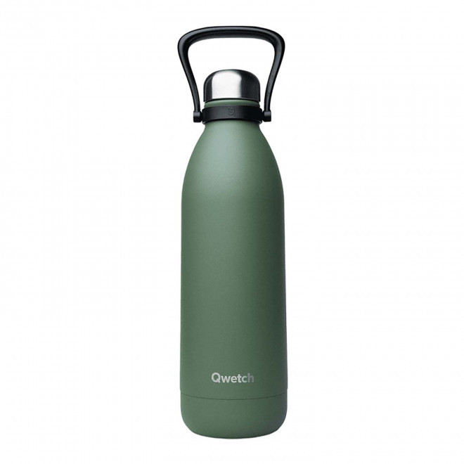 BOUTEILLE ISOTHERME PERSONNALISABLE INOX '1,5L QWETCH®' - vert kaki