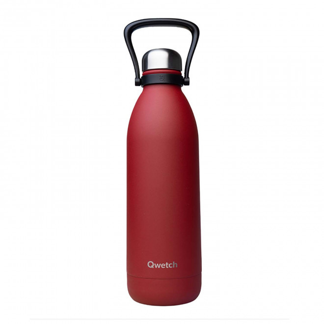 BOUTEILLE ISOTHERME PERSONNALISABLE INOX '1,5L QWETCH®' - rouge